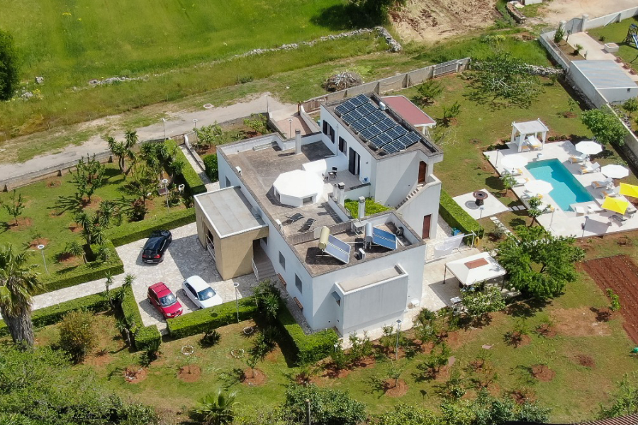panoramic view of villa