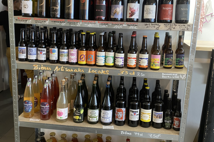 cidres fermiers, vins, bières, jus de fruits, boissons pétillantes