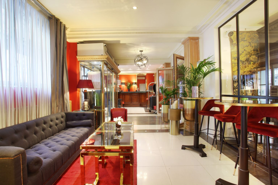 hotel trianon rive gauche paris lobbie  sale de reception - ©hotel trianon rive gauche paris