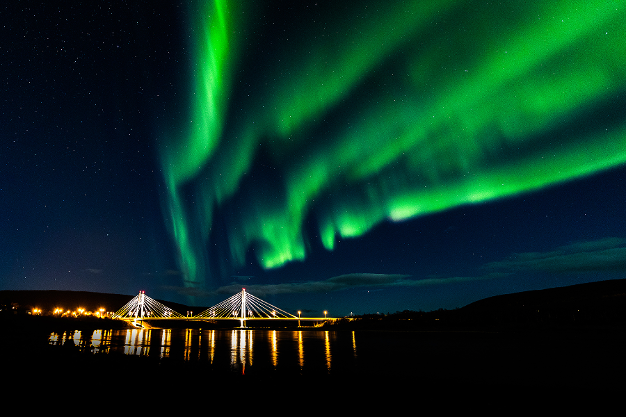 Northern Lights on Sami Bridge