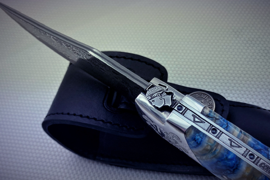Couteau corse molaire de mammouth et argent 925 - Christophe LACAZE - Le Joaillier du Couteau Estaing - ©Christophe LACAZE - Boutique le Joaillier du Couteau Estaing