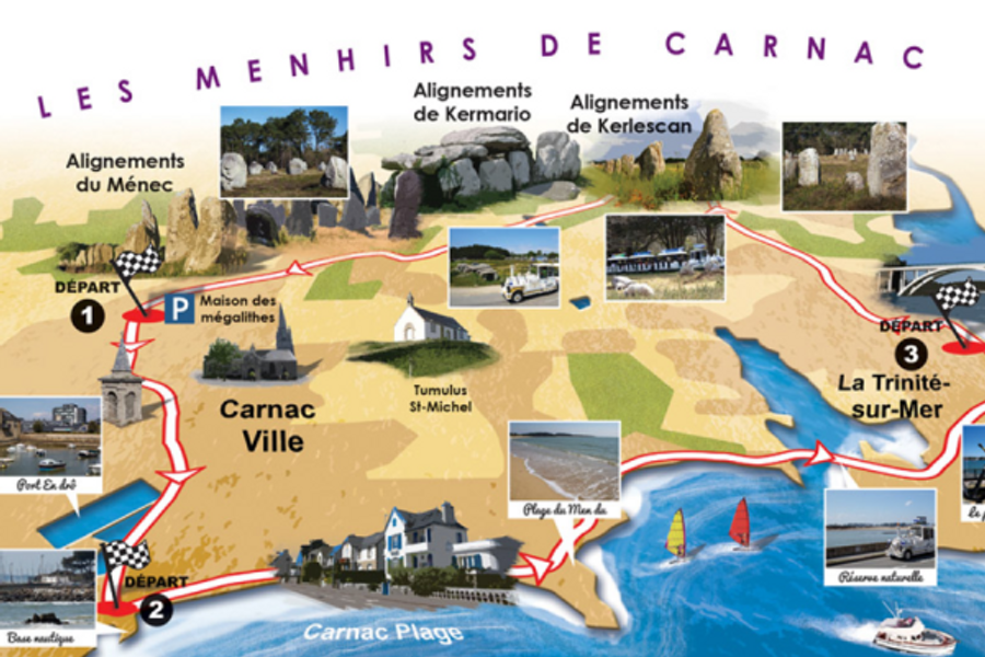Carte de Carnac - ©Le petit train touristique