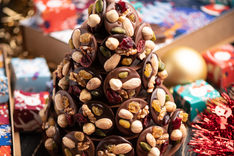 Sapin de mendiants - ©Meyerchocolatier