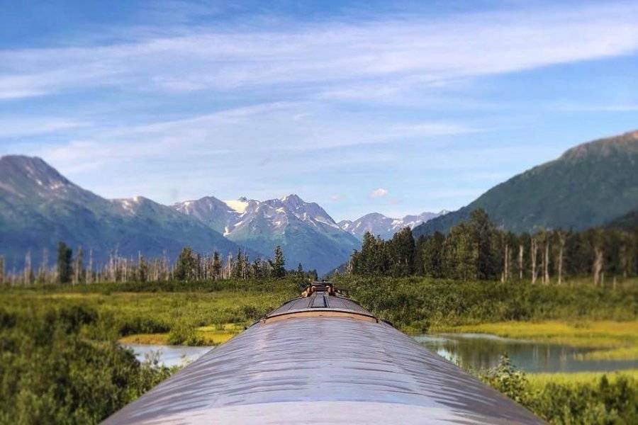 Alaska Railroad Train Anchorage