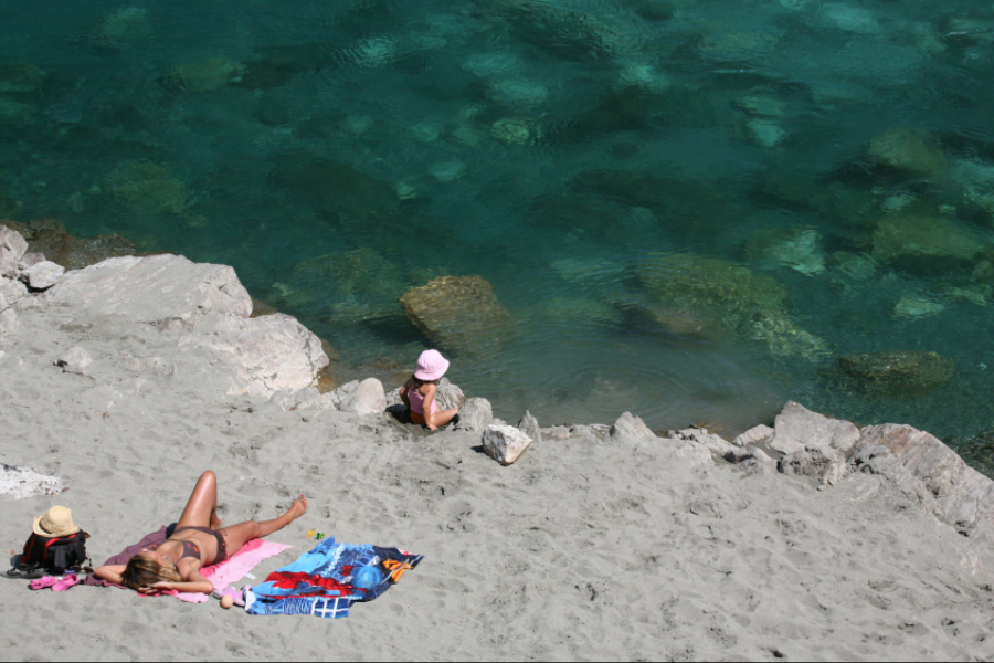 camp's private beach - ©Ethno village and camp Grab