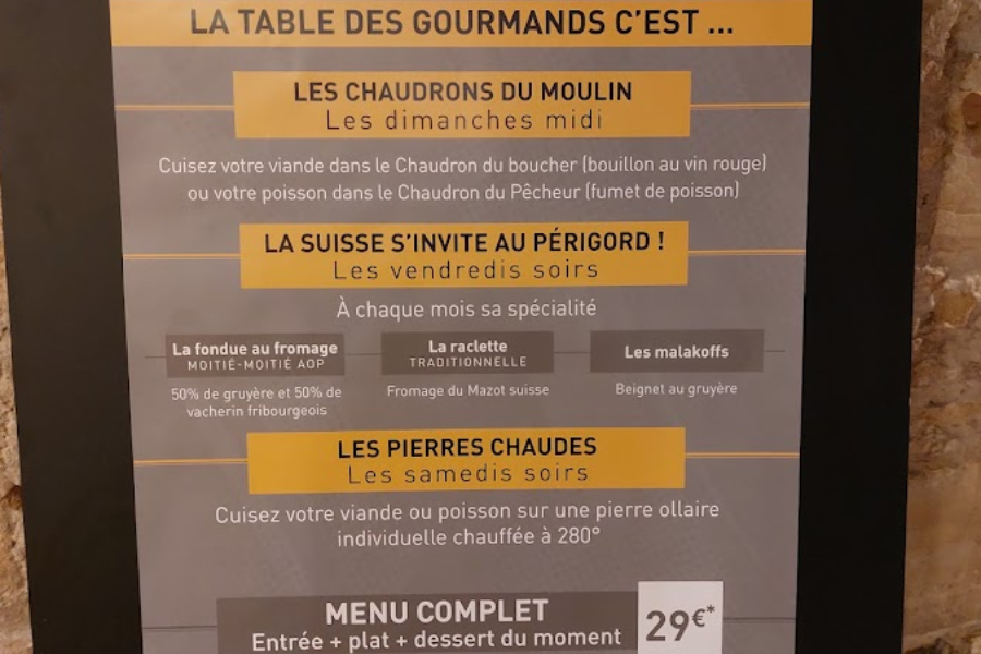 la table des gourmands - ©Le Moulin de Porteil