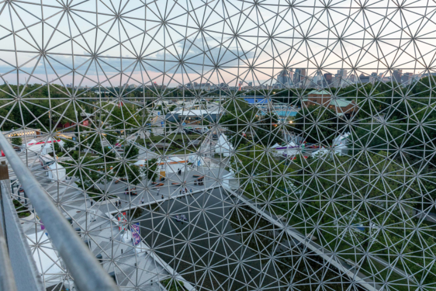 Vue du panorama depuis le belvédère de la Biosphère - ©Espace pour la vie/Mélanie Dusseault