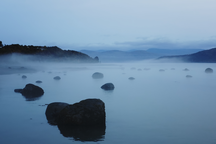 Petit brouillard de brise marine à l'Isle. - ©Tourisme Isle-aux-Coudres