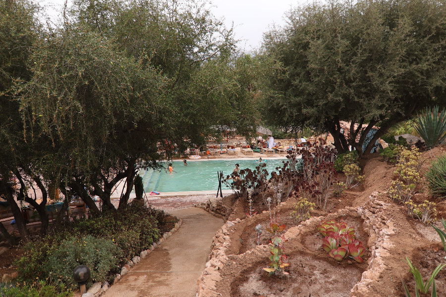 jardin et piscine vue chambre - ©@paradisnomade