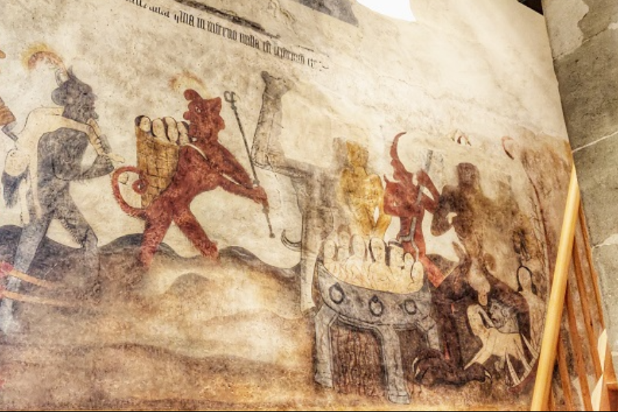 Fresques de l'église Saint-Eutrope à Allemans-du-Dropt