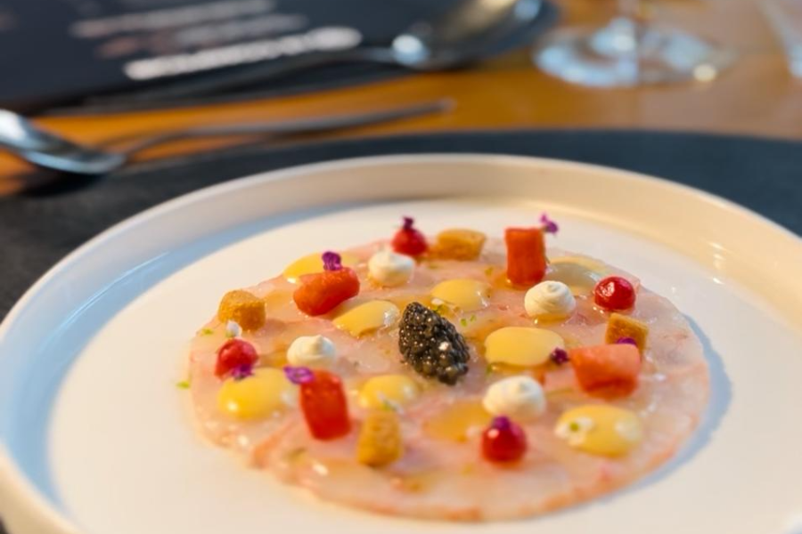 Carpaccio de langoustines, caviar