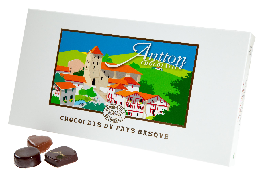 Ballotin de chocolats Basques : noir et lait - Antton Espelette