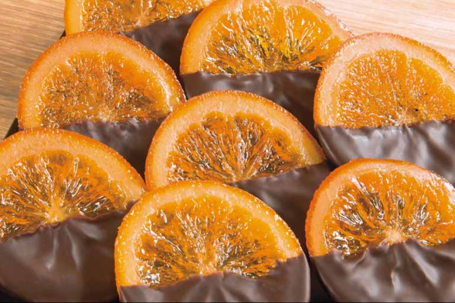 Les fruits confits - oranges égouttées choco mi-tranche - ©Cruzilles