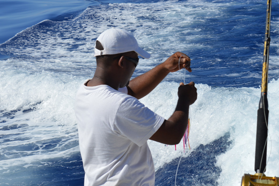 l'art de fixer les appâts de pêche - ©BLUE SAFARI