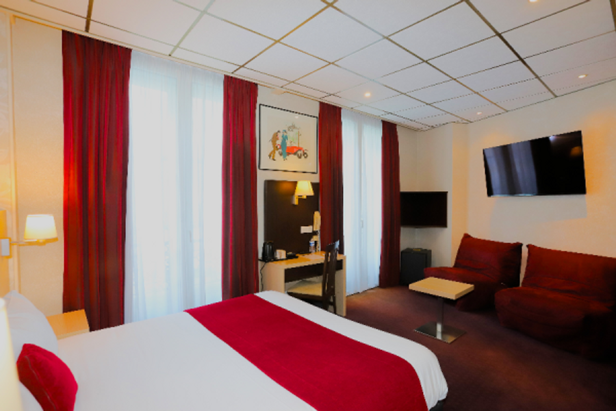 Hotel des trois gares paris 12ème chambre double spacieuse - ©Hotel des trois gares paris 12ème
