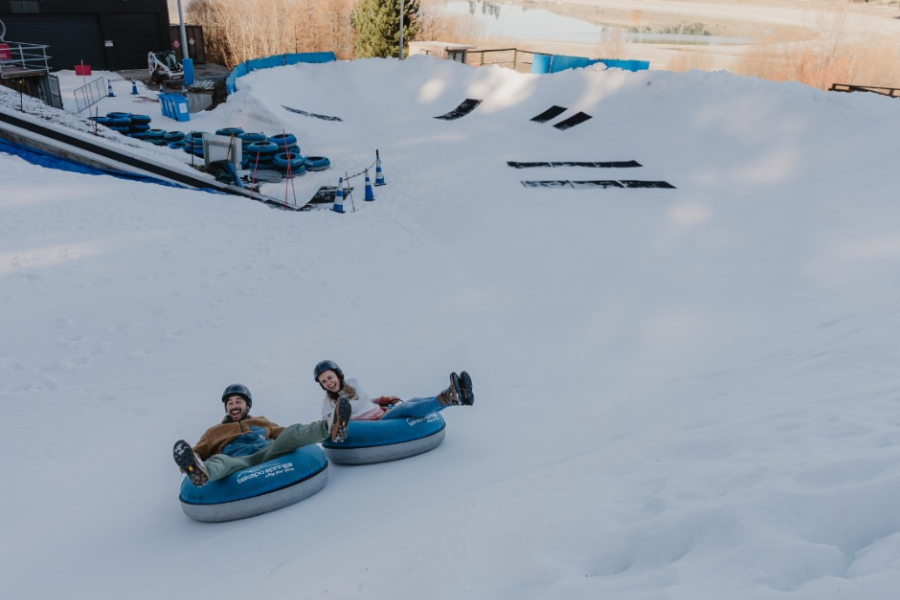 Snow tubing fun