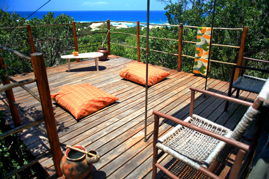 La terrasse avec vue des bungalows tente - Dunes de Dovela - ©Dunes de Dovela Mozambique