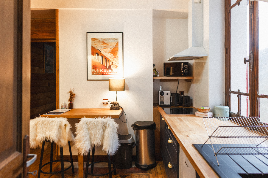 Cuisine du studio chez Chambre d'Hôtes Les Ruisseaux - ©Chambre d'Hôtes Les Ruisseaux