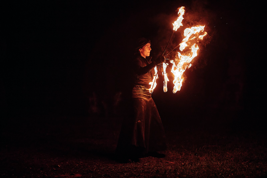 Spectacle de feu - Festival des Jardins Métissés - ©Steeve Josch