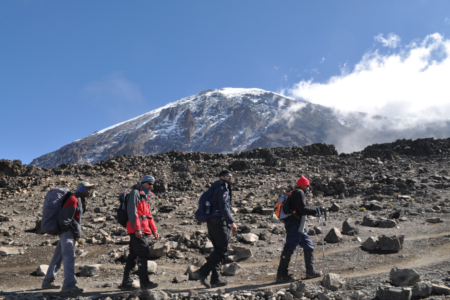Heading to the roof top of Africa Mount Kilimanjaro. - ©Shah Tours