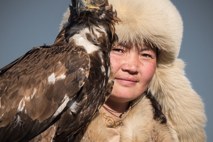 Eagle Huntress Asholpan, Eagle Festival, Ulgii, Mongolia - ©Goyo Travel