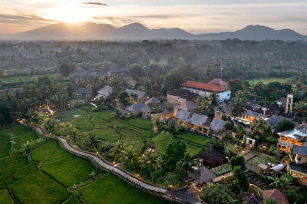 Aerial Wapa di Ume Ubud in the evening - ©copyright