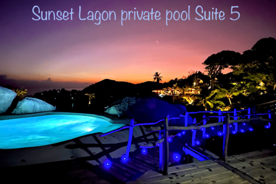 Sunset Lagon private pool Suite N°5 - ©Chateau Ltd Seychelles