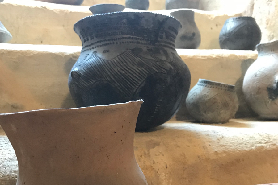 Elements de la section néolithique, vases du Rubané